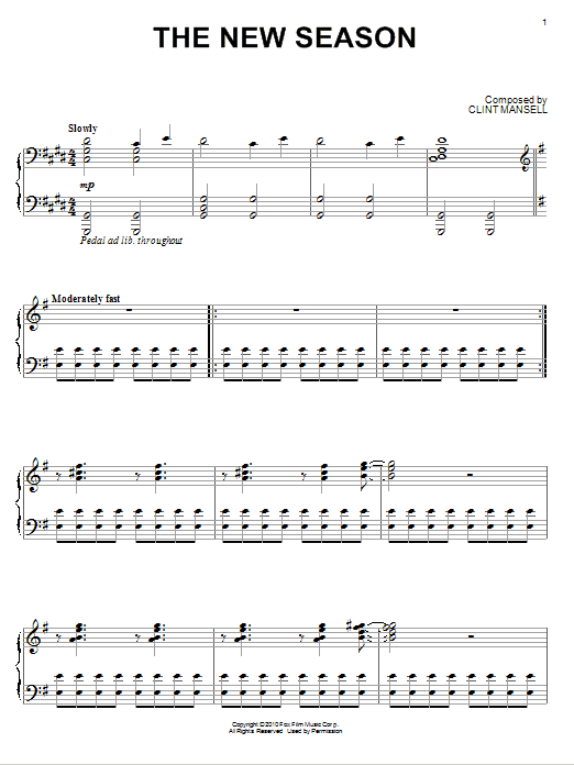 Clint Mansell The New Season (from Black Swan) Sheet Music Notes & Chords for Piano - Download or Print PDF