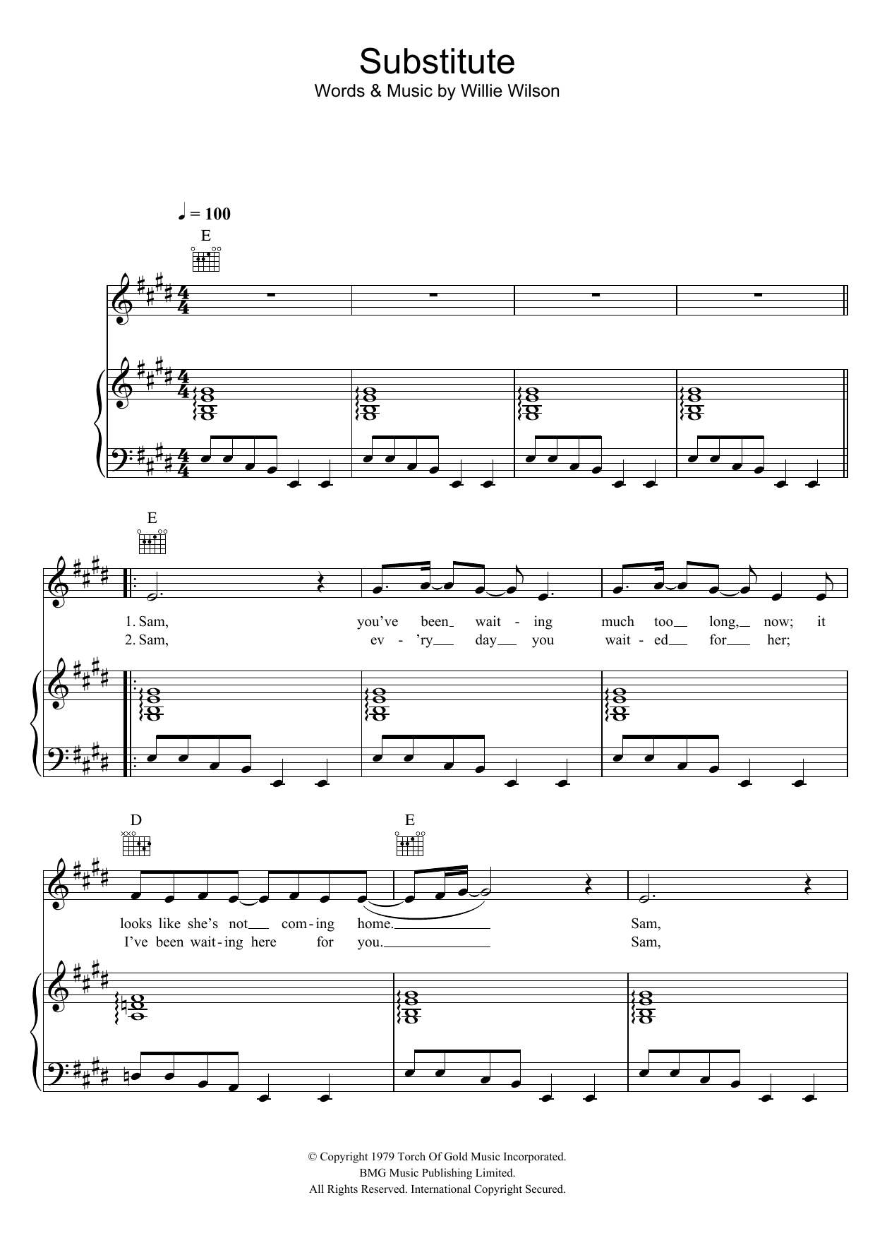 Clout Substitute Sheet Music Notes & Chords for Piano, Vocal & Guitar - Download or Print PDF