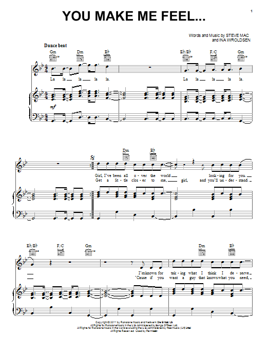 Cobra Starship You Make Me Feel... Sheet Music Notes & Chords for Piano, Vocal & Guitar (Right-Hand Melody) - Download or Print PDF