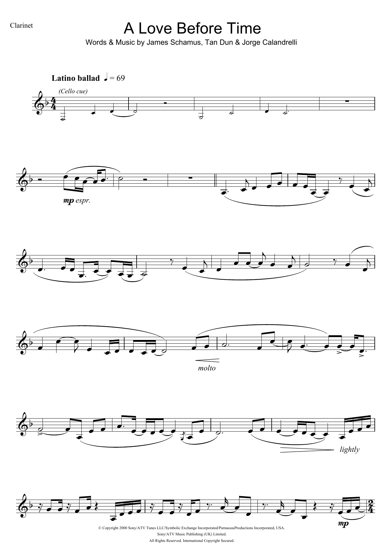 Coco Lee A Love Before Time Sheet Music Notes & Chords for Flute - Download or Print PDF