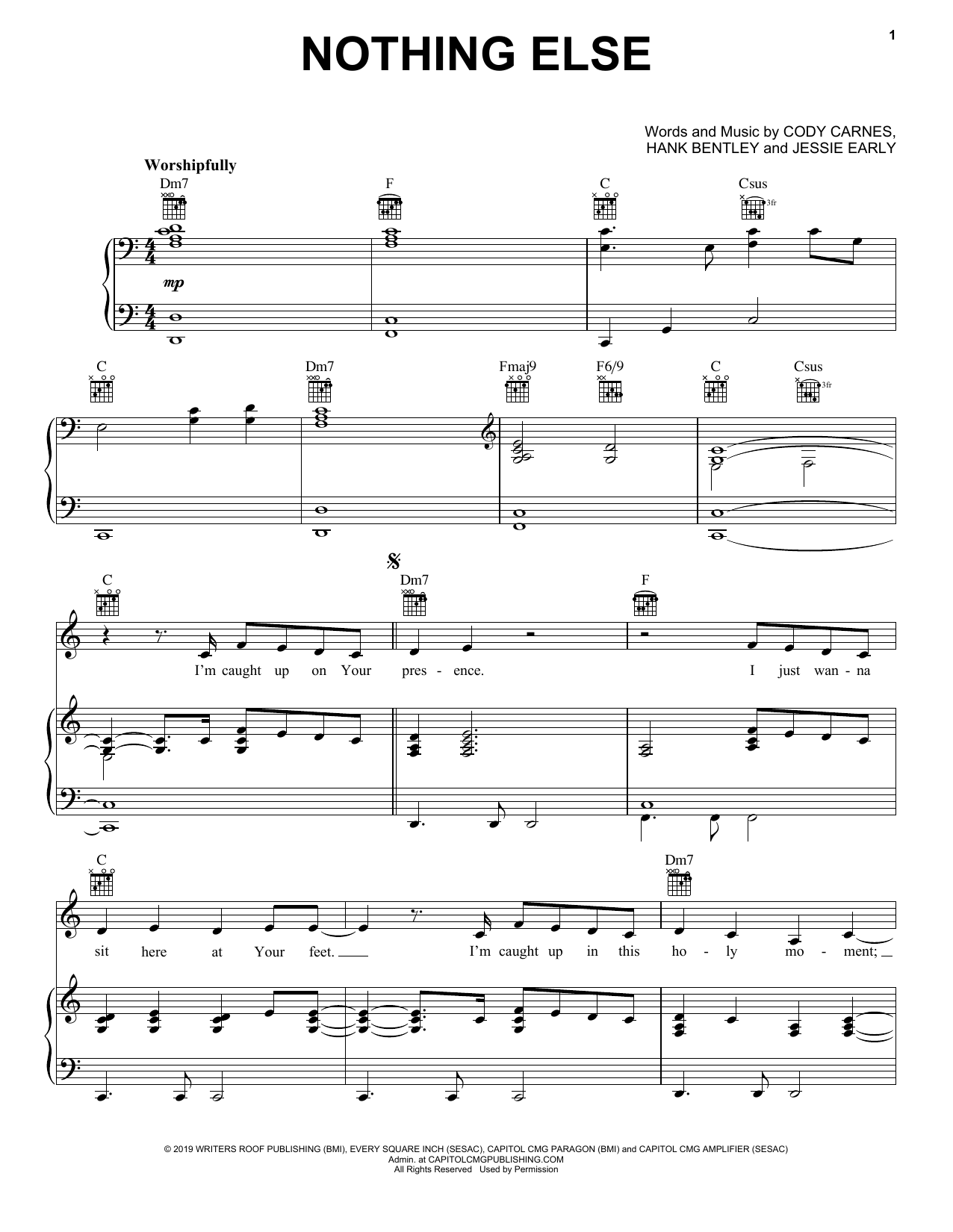 Cody Carnes Nothing Else Sheet Music Notes & Chords for Violin Solo - Download or Print PDF
