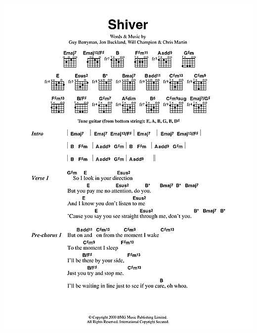 Coldplay Shiver Sheet Music Notes & Chords for Ukulele - Download or Print PDF