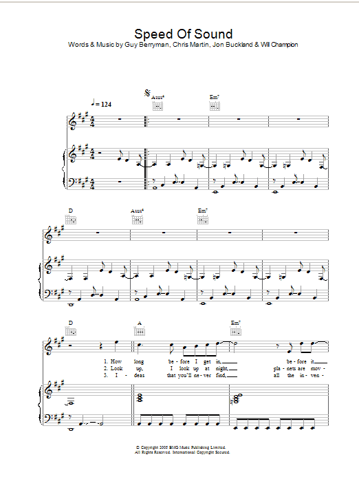 Coldplay Speed Of Sound Sheet Music Notes & Chords for Violin - Download or Print PDF