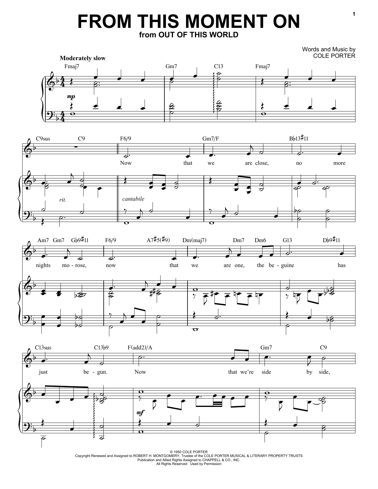 Cole Porter From This Moment On [Jazz version] (from Out Of This World) (arr. Brent Edstrom) Sheet Music Notes & Chords for Piano & Vocal - Download or Print PDF