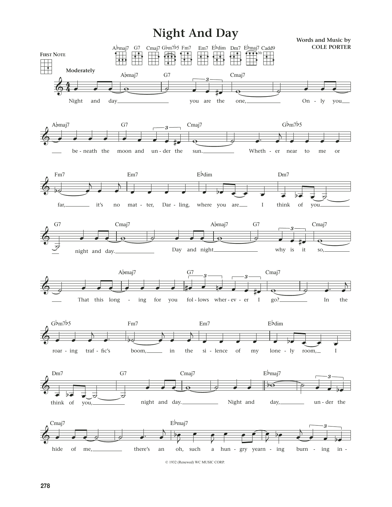 Cole Porter Night And Day (from The Daily Ukulele) (arr. Jim Beloff) Sheet Music Notes & Chords for Ukulele - Download or Print PDF