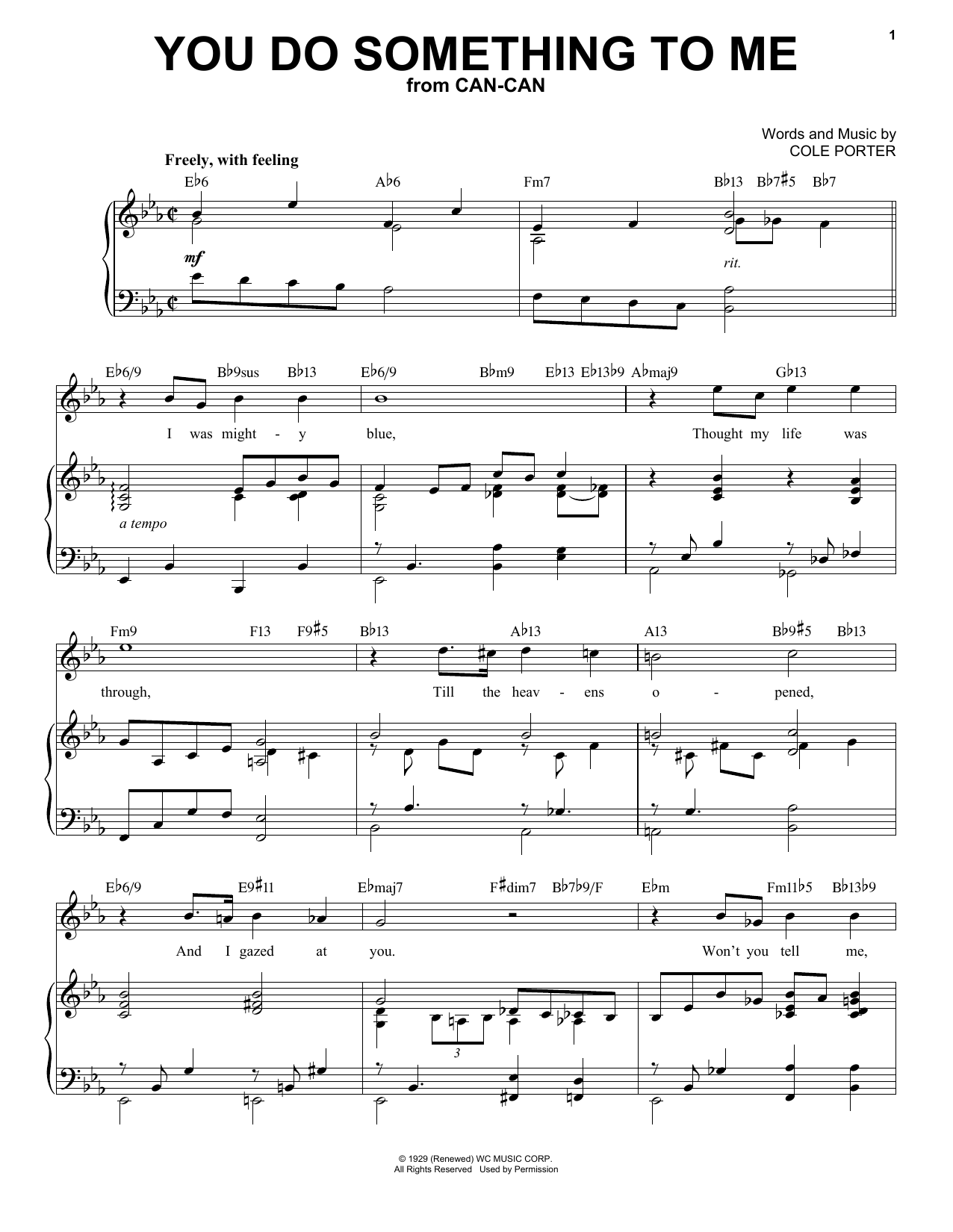 Cole Porter You Do Something To Me [Jazz version] (from Can-Can) (arr. Brent Edstrom) Sheet Music Notes & Chords for Piano & Vocal - Download or Print PDF