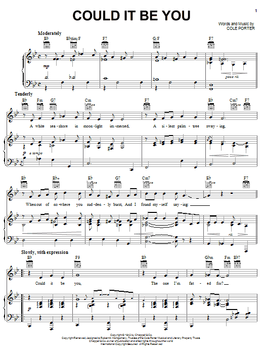 Preview Cole Porter Could It Be You Jazz sheet music, notes and chords for Real Book - Melody, Lyrics & Chords - C Instruments, SKU: 60847 Could It Be You sheet music