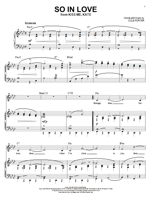So In Love (from Kiss Me, Kate) sheet music