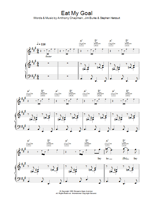 Collapsed Lung Eat My Goal Sheet Music Notes & Chords for Piano, Vocal & Guitar - Download or Print PDF