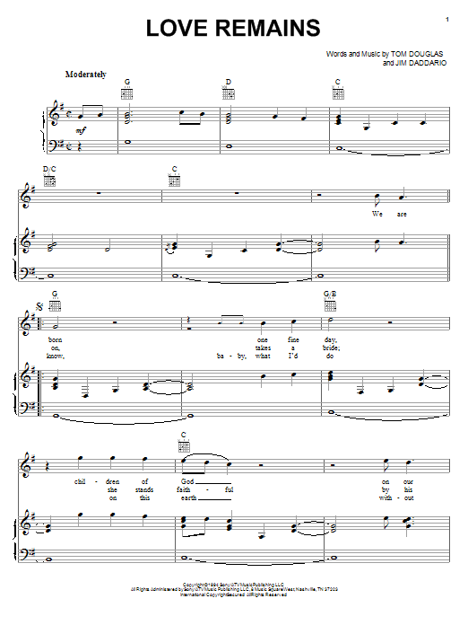 Collin Raye Love Remains Sheet Music Notes & Chords for Guitar Tab - Download or Print PDF