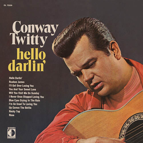 Conway Twitty, Hello Darlin', Piano, Vocal & Guitar (Right-Hand Melody)