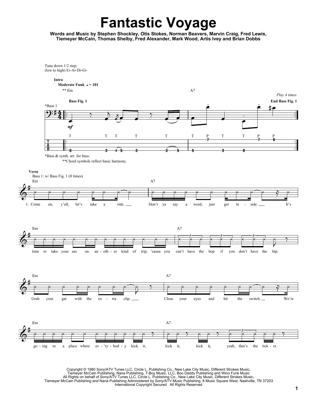 Coolio Fantastic Voyage Sheet Music Notes & Chords for Drum Chart - Download or Print PDF