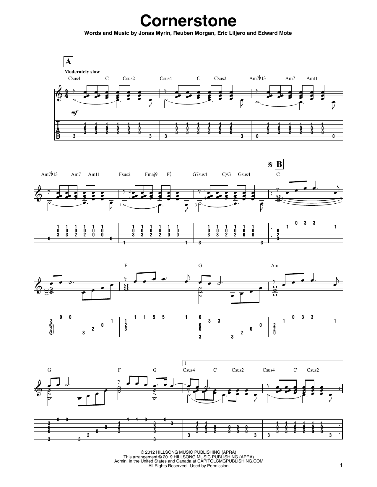 Preview Hillsong Live Cornerstone Religious sheet music, notes and chords for Easy Guitar, SKU: 170775 sheet music, piano notes, chords, guitar tabs, score, transpose, transcribe, how to play, guide, download, learn, tutorial, progression, song, artist, awards, billboard, mtv, vh1, tour, single, album, release