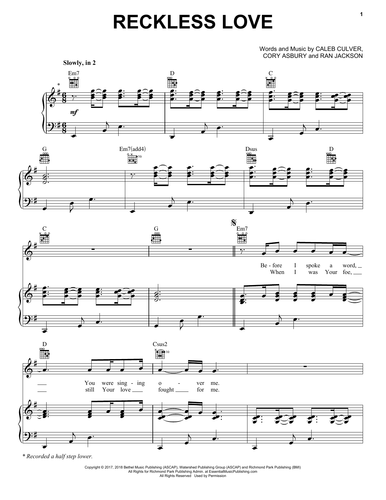 Cory Asbury Reckless Love Sheet Music Notes & Chords for Ukulele - Download or Print PDF