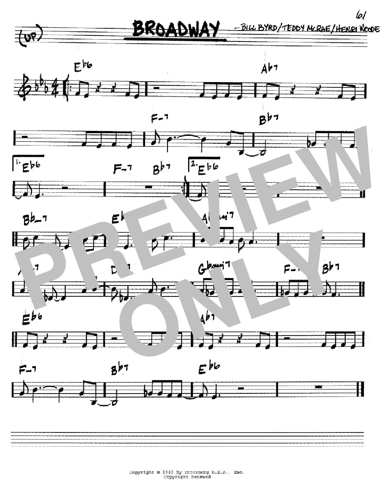Count Basie Broadway Sheet Music Notes & Chords for Guitar Tab - Download or Print PDF