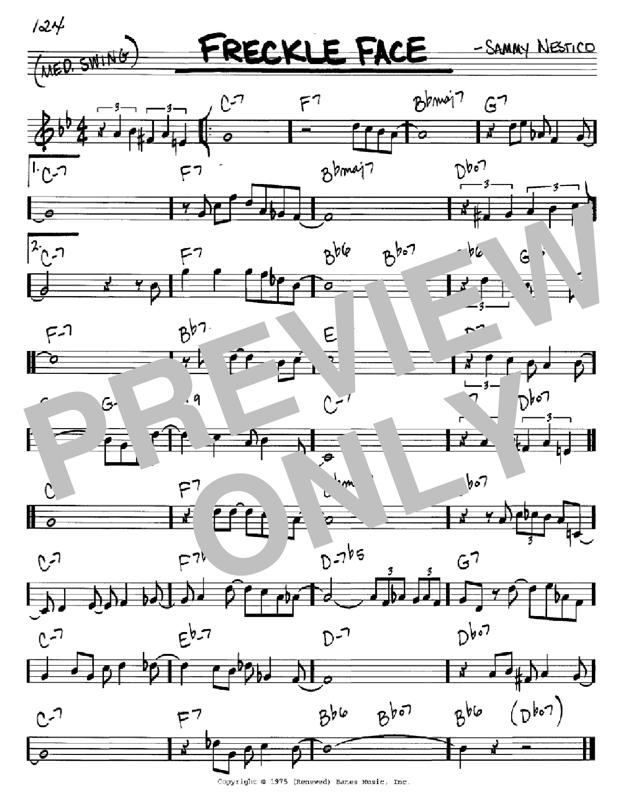 Count Basie Freckle Face Sheet Music Notes & Chords for Real Book – Melody & Chords – C Instruments - Download or Print PDF