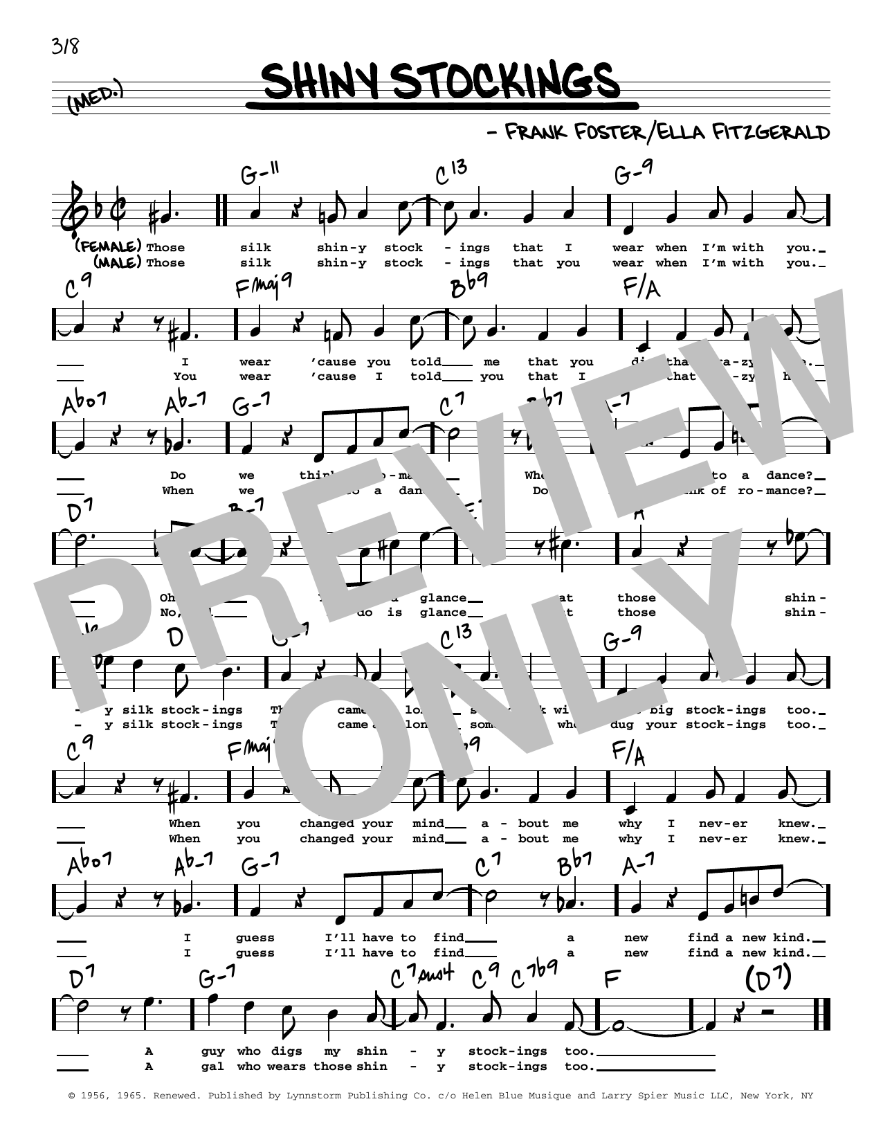 Count Basie Shiny Stockings (High Voice) Sheet Music Notes & Chords for Real Book – Melody, Lyrics & Chords - Download or Print PDF
