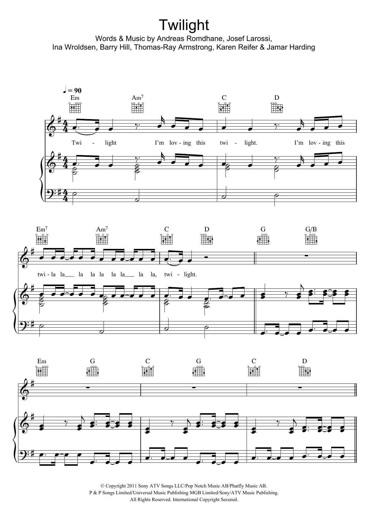 Cover Drive Twilight Sheet Music Notes & Chords for Piano, Vocal & Guitar (Right-Hand Melody) - Download or Print PDF