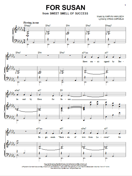 Craig Carnelia For Susan Sheet Music Notes & Chords for Piano & Vocal - Download or Print PDF