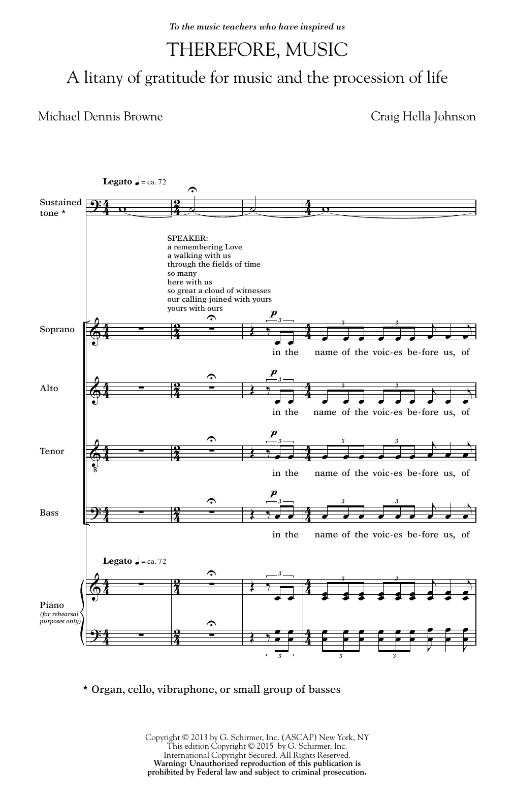 Craig Hella Johnson Therefore, Music Sheet Music Notes & Chords for SATB - Download or Print PDF