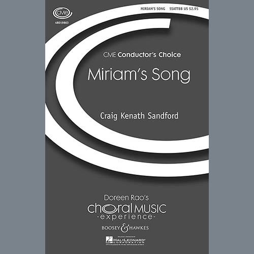 Craig Kenath Sandford, Miriam's Song, SATB