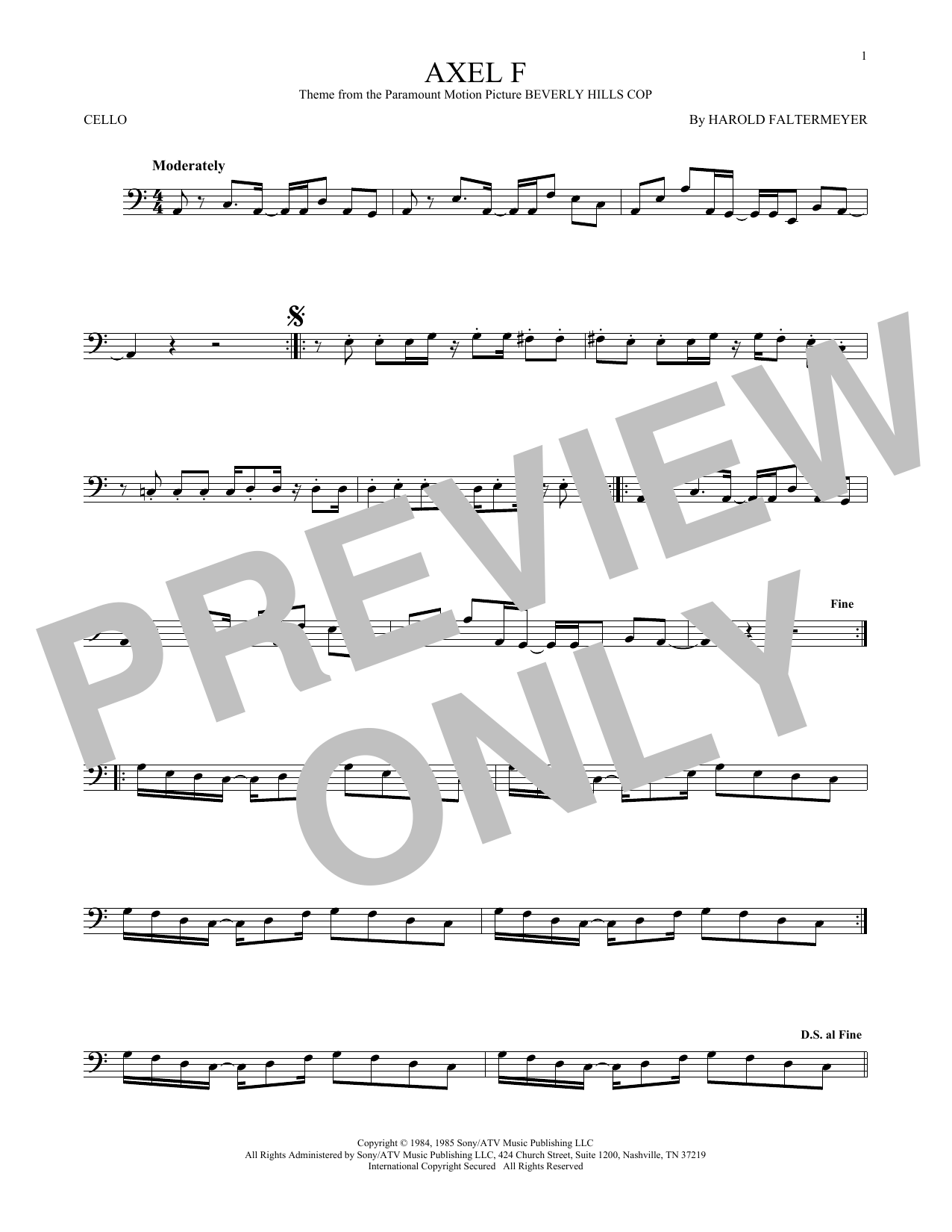 Crazy Frog Axel F Sheet Music Notes & Chords for Viola - Download or Print PDF
