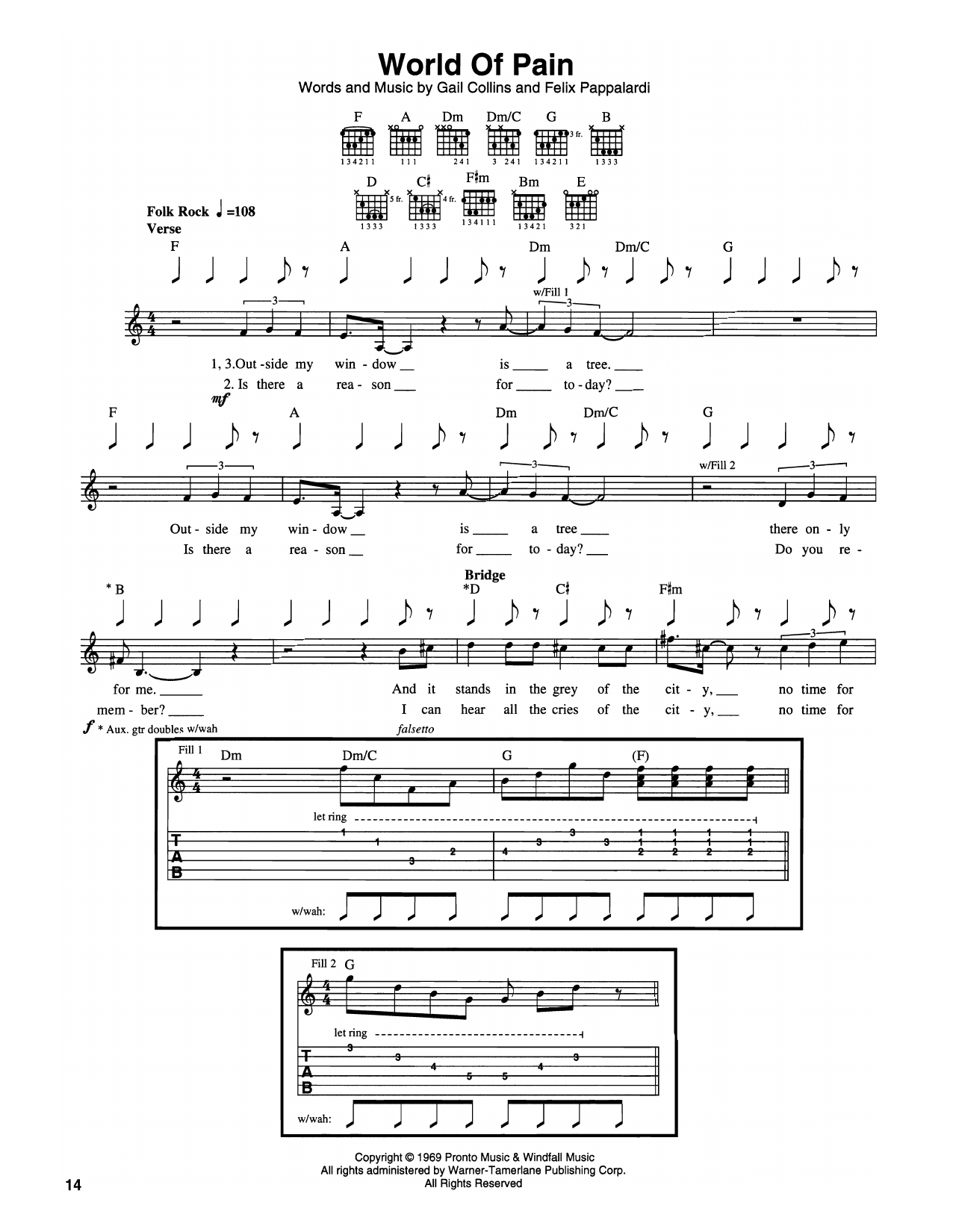 Cream World Of Pain Sheet Music Notes & Chords for Guitar Tab - Download or Print PDF