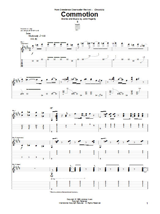 Creedence Clearwater Revival Commotion Sheet Music Notes & Chords for Ukulele - Download or Print PDF