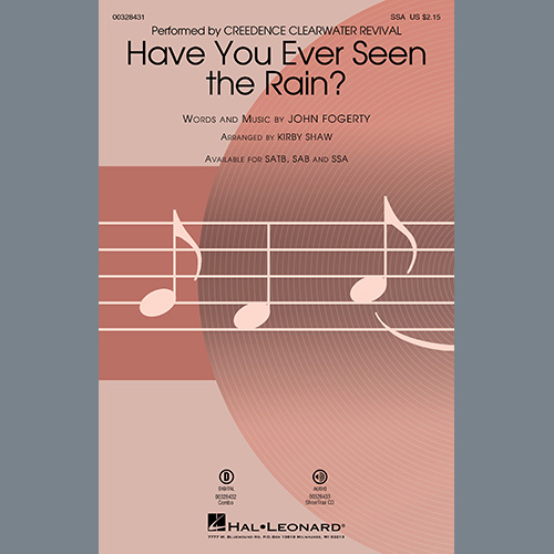 Creedence Clearwater Revival, Have You Ever Seen The Rain? (arr. Kirby Shaw), SAB Choir