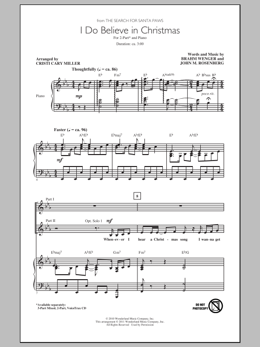 Cristi Cary Miller I Do Believe In Christmas Sheet Music Notes & Chords for 3-Part Mixed - Download or Print PDF