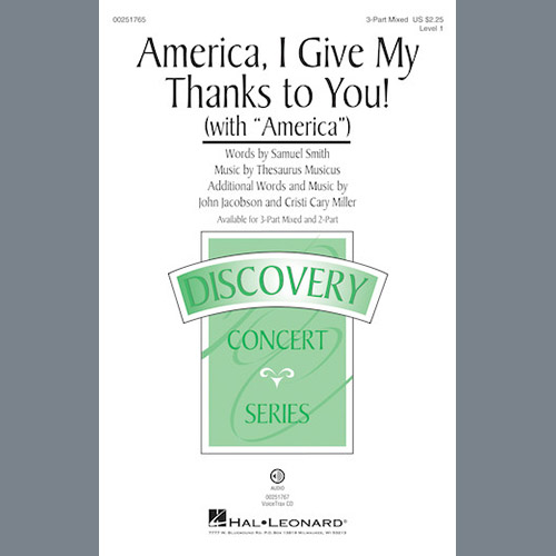 Cristi Cary Miller, America, I Give My Thanks To You!, 3-Part Mixed
