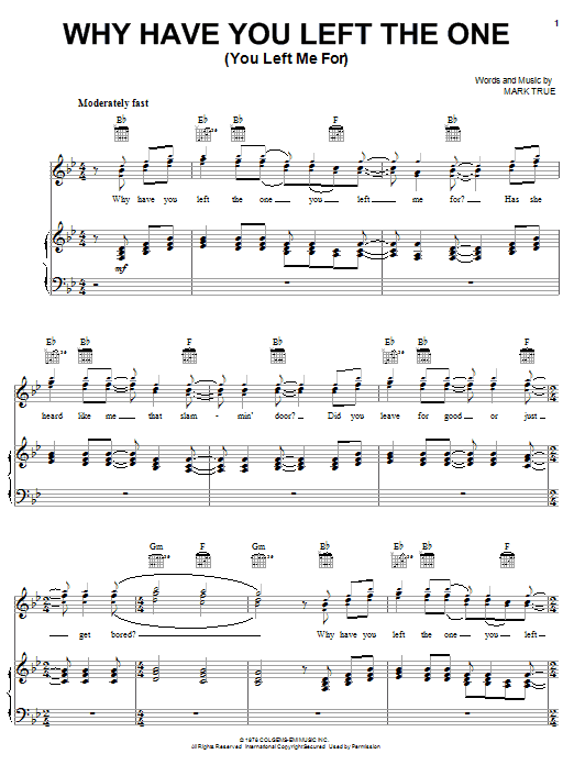 Crystal Gayle Why Have You Left The One (You Left Me For) Sheet Music Notes & Chords for Piano, Vocal & Guitar (Right-Hand Melody) - Download or Print PDF