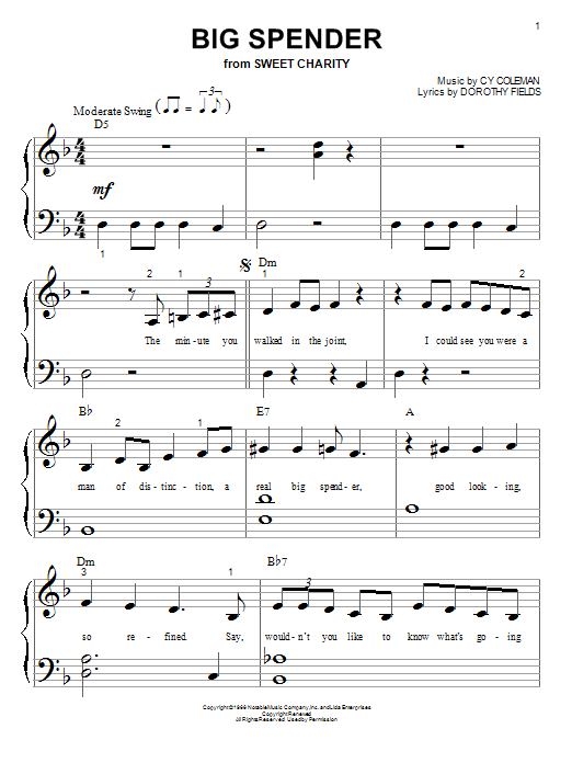 Cy Coleman Big Spender Sheet Music Notes & Chords for Ukulele - Download or Print PDF