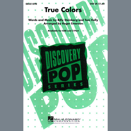 Cyndi Lauper Cyndi Lauper, True Colors (arr. Roger Emerson), SAB Choir