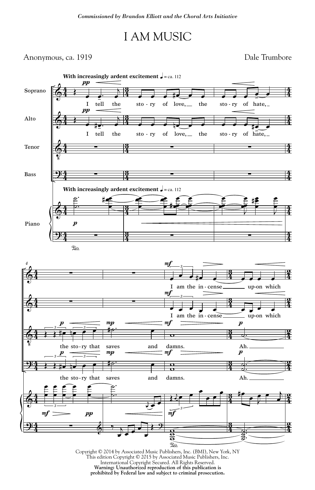 Dale Trumbore I Am Music Sheet Music Notes & Chords for SATB - Download or Print PDF