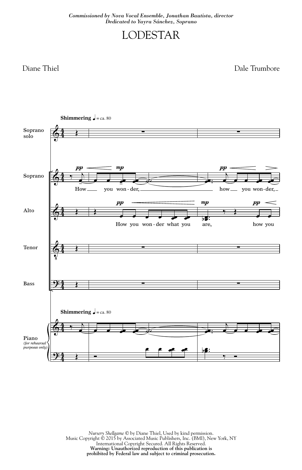 Dale Trumbore Lodestar Sheet Music Notes & Chords for SATB - Download or Print PDF