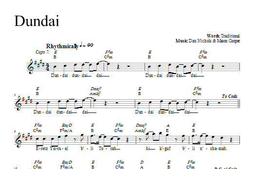 Dan Nichols Dundai Sheet Music Notes & Chords for Melody Line, Lyrics & Chords - Download or Print PDF