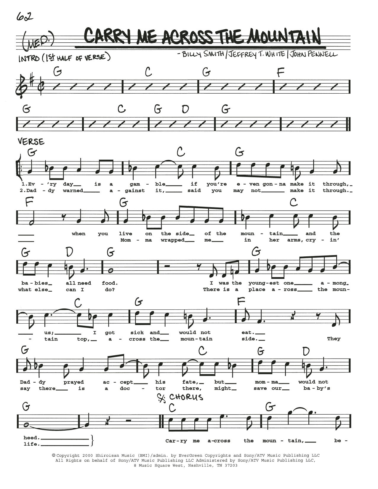 Dan Tyminski Carry Me Across The Mountain Sheet Music Notes & Chords for Real Book – Melody, Lyrics & Chords - Download or Print PDF