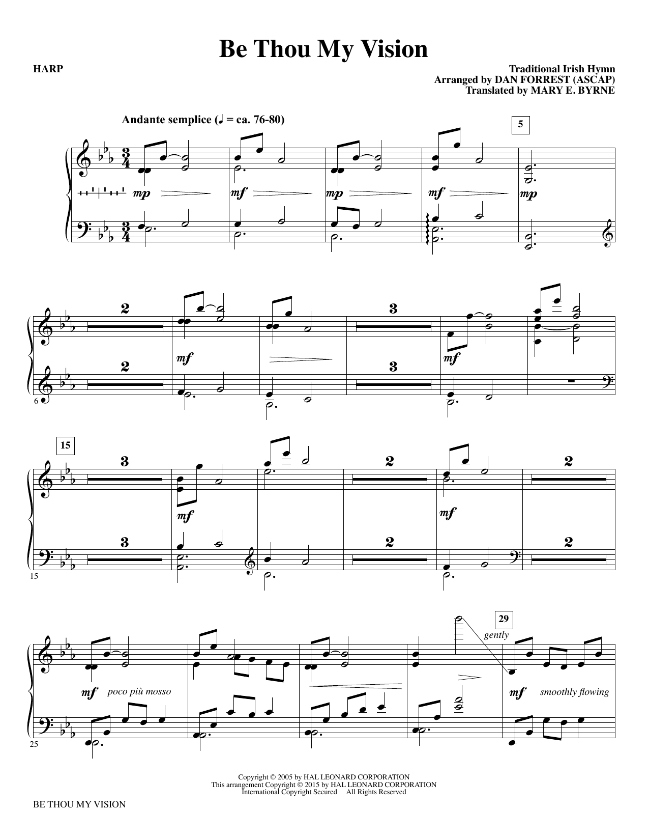 Preview Dan Forrest Be Thou My Vision - Harp Blues sheet music, notes and chords for Choir Instrumental Pak, SKU: 342579 Be Thou My Vision - Harp sheet music