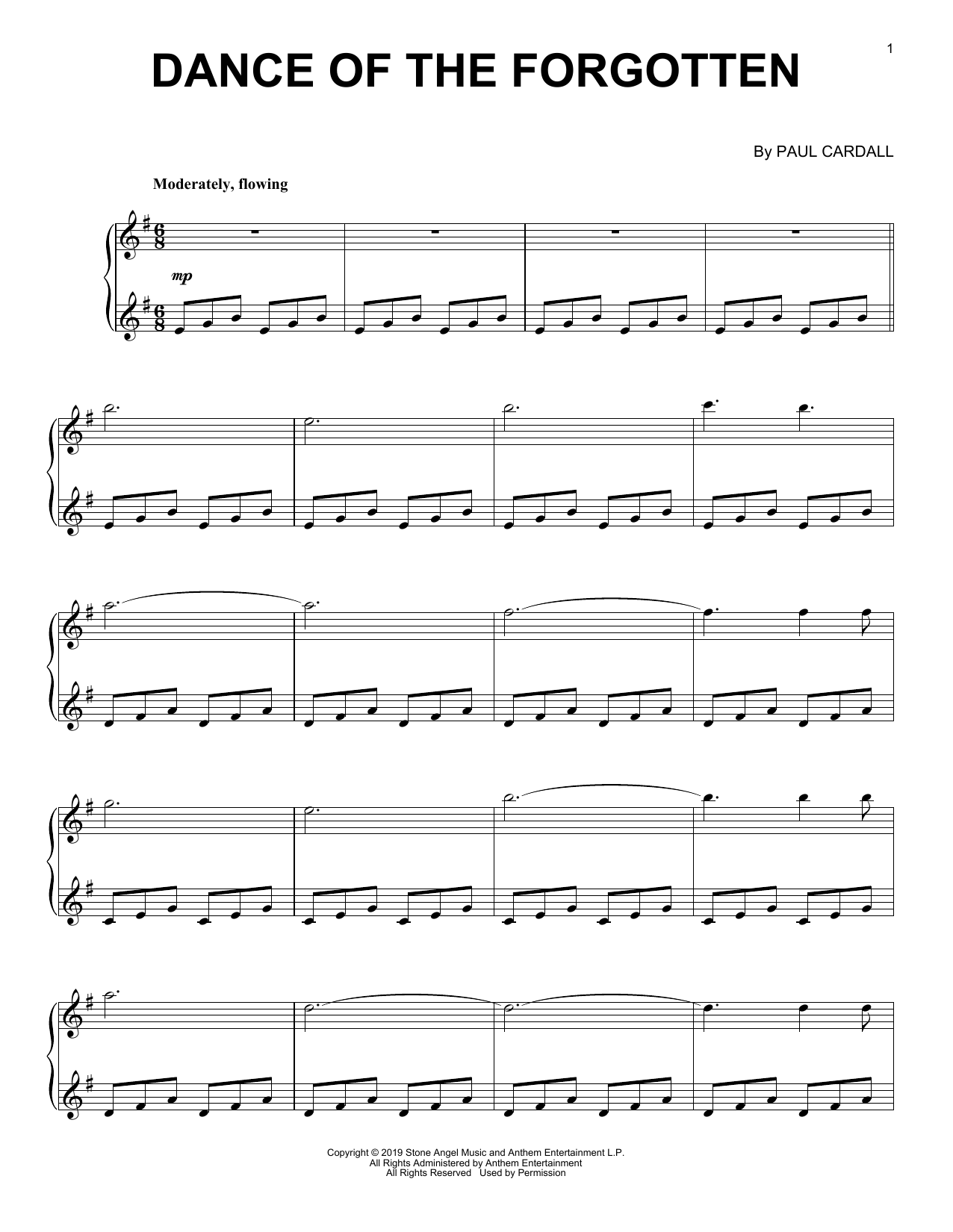 Paul Cardall Dance Of The Forgotten Chords Sheet Music Notes