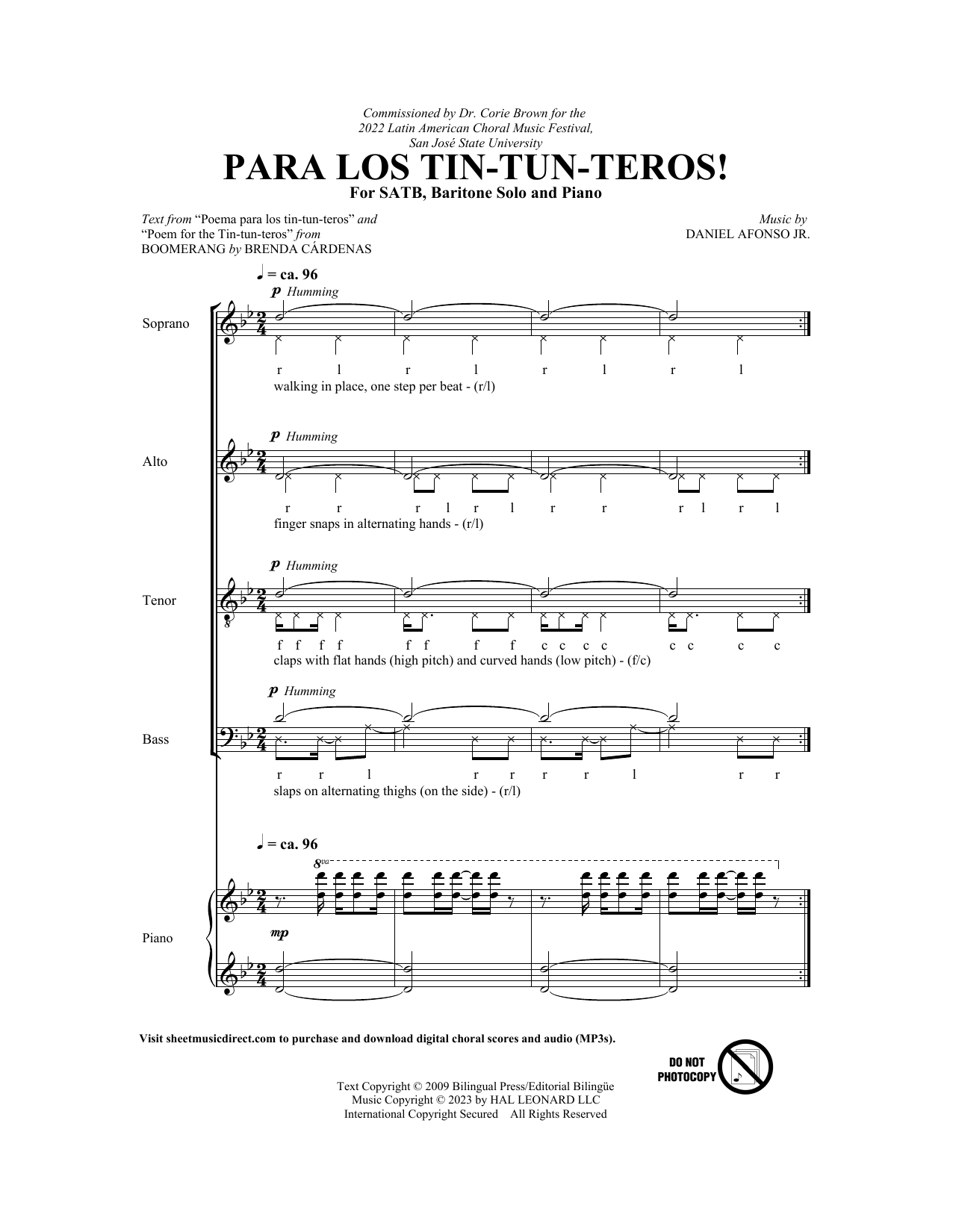 Daniel Afonso Para los tin-tun-teros! Sheet Music Notes & Chords for SATB Choir - Download or Print PDF