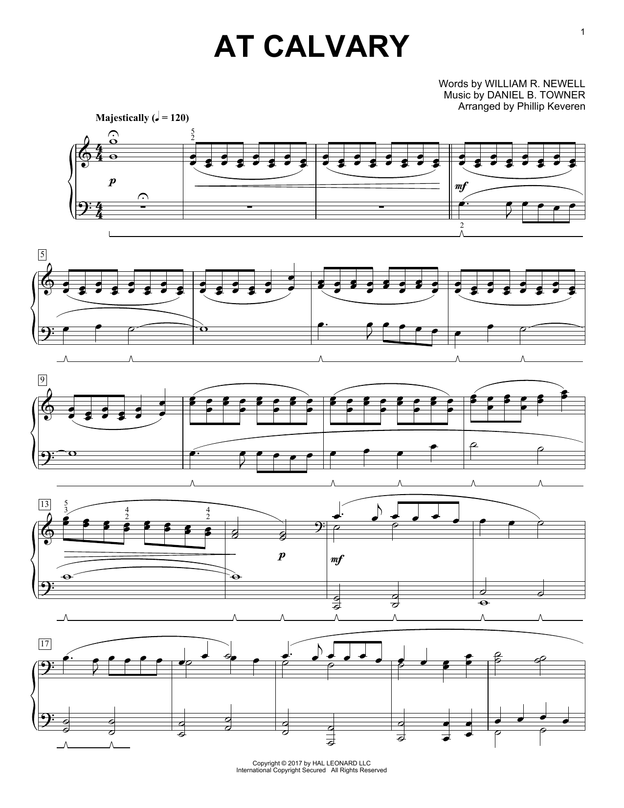 Phillip Keveren At Calvary Sheet Music Notes & Chords for Piano - Download or Print PDF