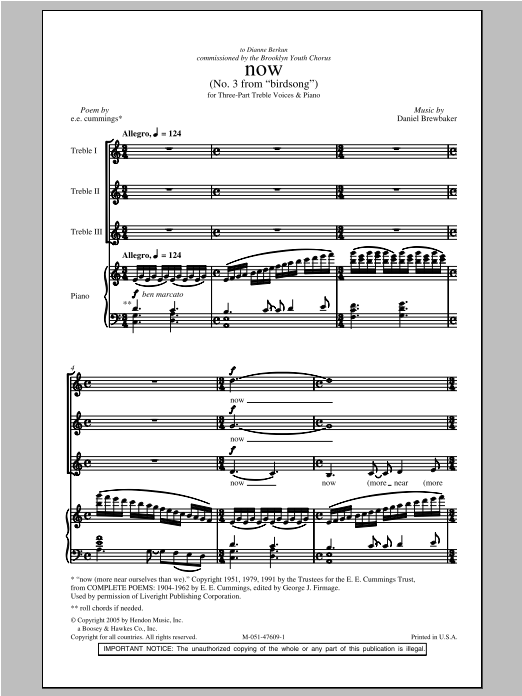 Daniel Brewbaker Now Sheet Music Notes & Chords for 2-Part Choir - Download or Print PDF