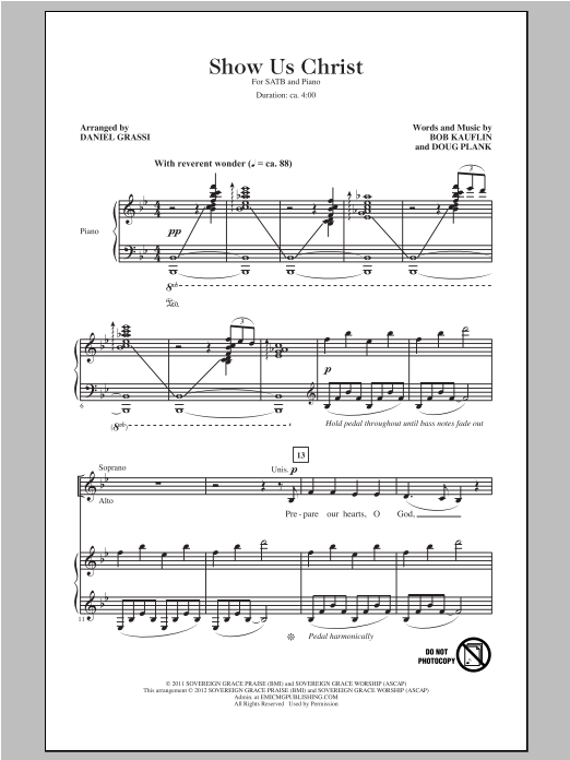 Daniel Grassi Show Us Christ Sheet Music Notes & Chords for SATB - Download or Print PDF