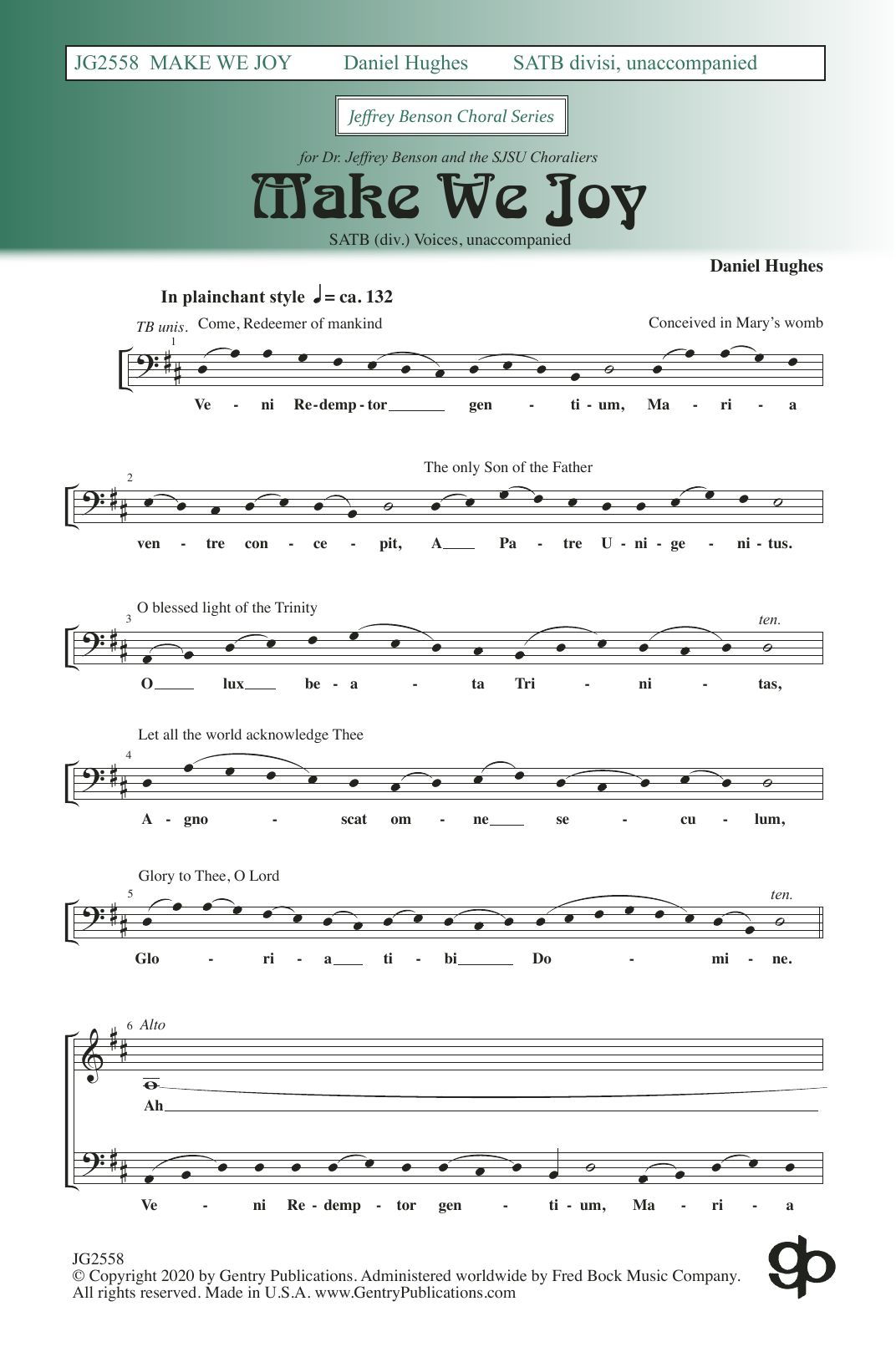 Daniel Hughes Make We Joy Sheet Music Notes & Chords for SATB Choir - Download or Print PDF