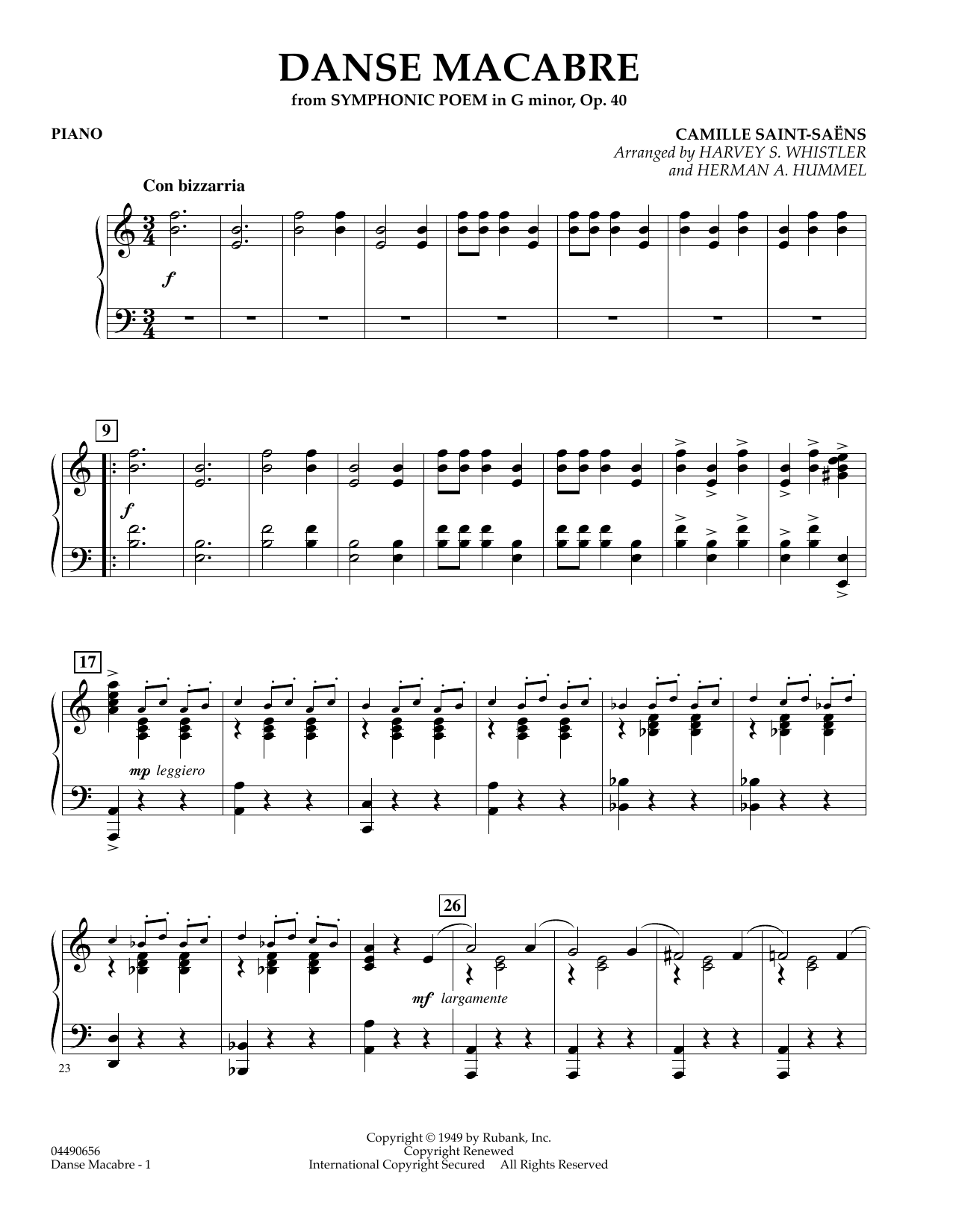 Harvey S. Whistler "Danse Macabre - Piano" Sheet Music | Download PDF