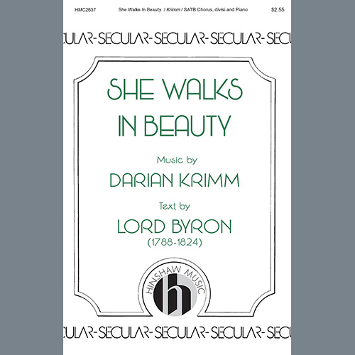 Darian Krimm, She Walks In Beauty, SATB Choir