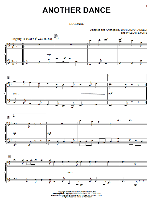 Dario Marianelli Another Dance Sheet Music Notes & Chords for Piano Duet - Download or Print PDF