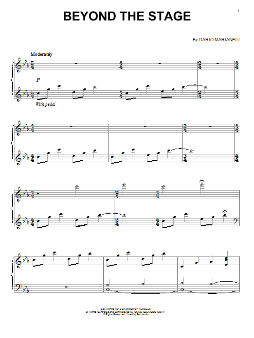 Dario Marianelli Beyond The Stage Sheet Music Notes & Chords for Piano - Download or Print PDF Dario Marianelli Beyond The Stage Sheet Music Notes & Chords for Piano - Download or Print PDF