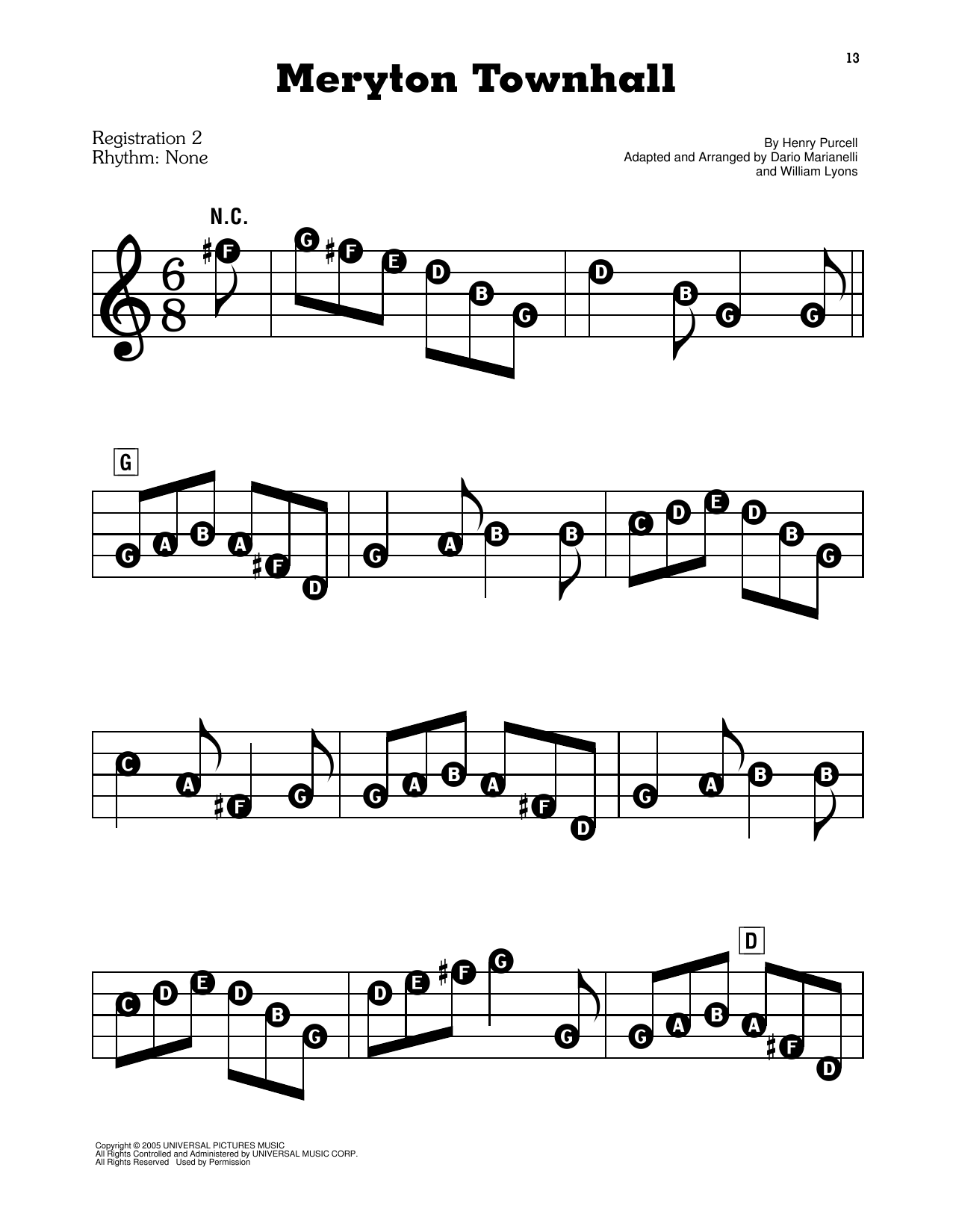 Meryton Townhall sheet music
